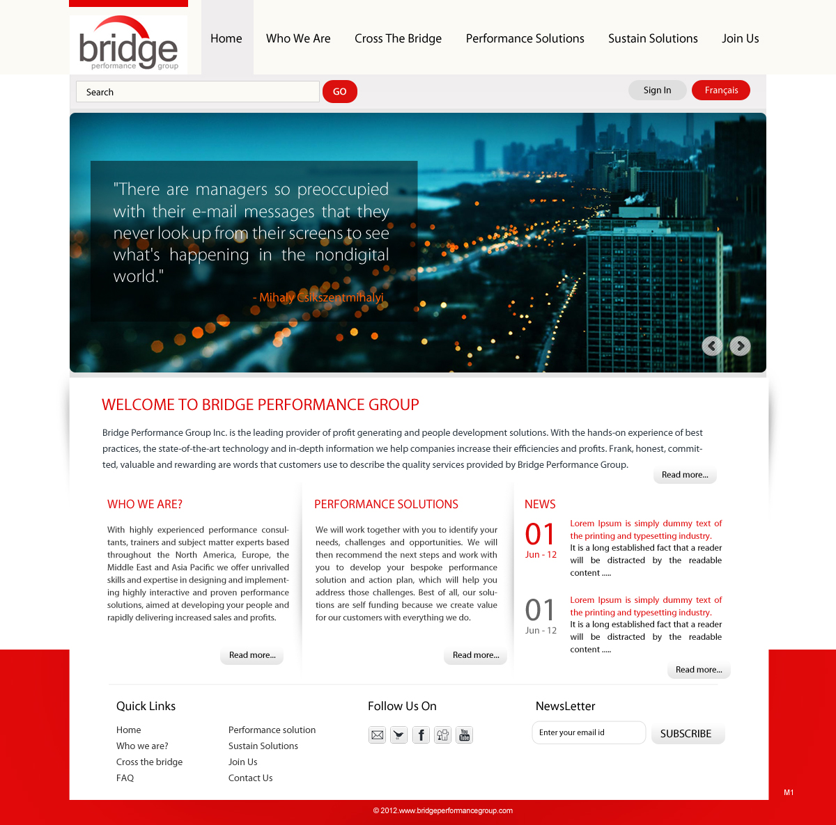 Web Design by pb for Bridge Performance Group Inc. | Design #1284702
