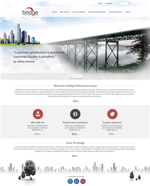 Diseño Web por UniqueDesignz para Bridge Performance Group Inc. | Diseño: #1293264
