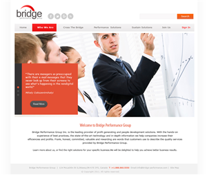 Diseño Web por GK para Bridge Performance Group Inc. | Diseño #1286136