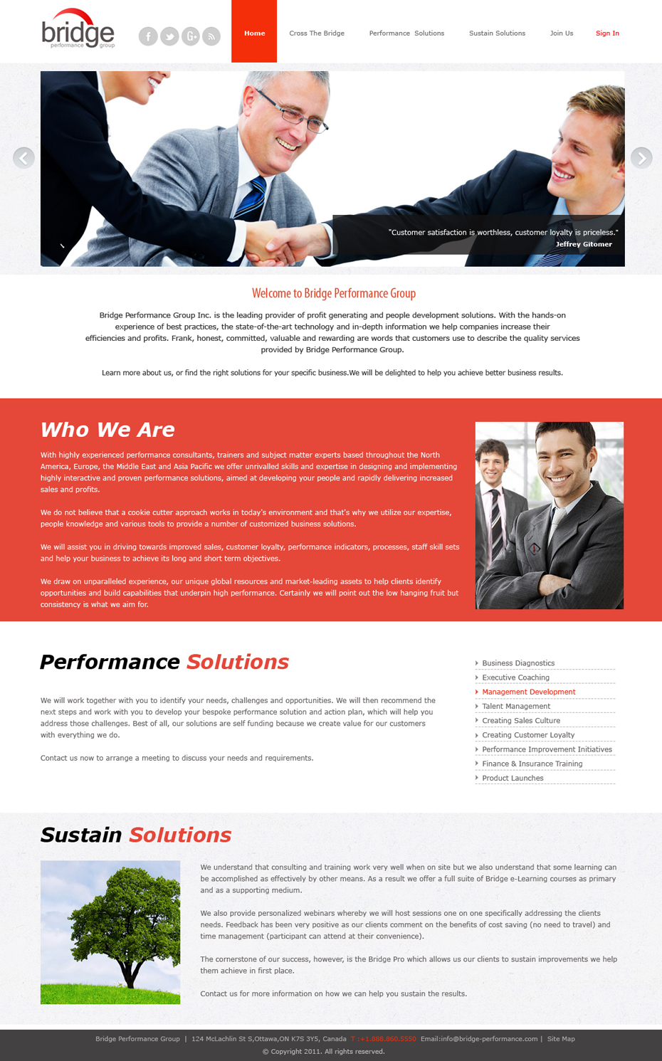 Diseño Web por GK para Bridge Performance Group Inc. | Diseño #1286369