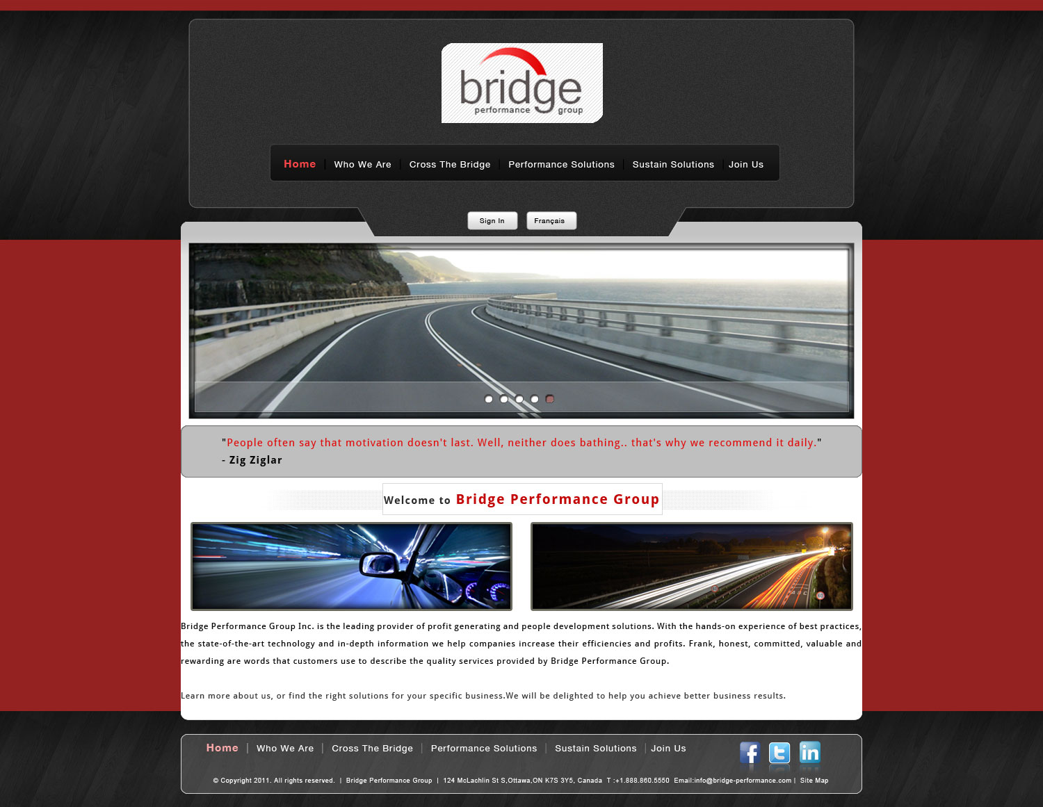 Web Design by Creative Design for Bridge Performance Group Inc. | Design #1288784