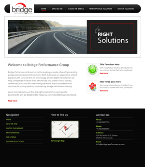 Diseño Web por Relativiteit para Bridge Performance Group Inc. | Diseño: #1286351