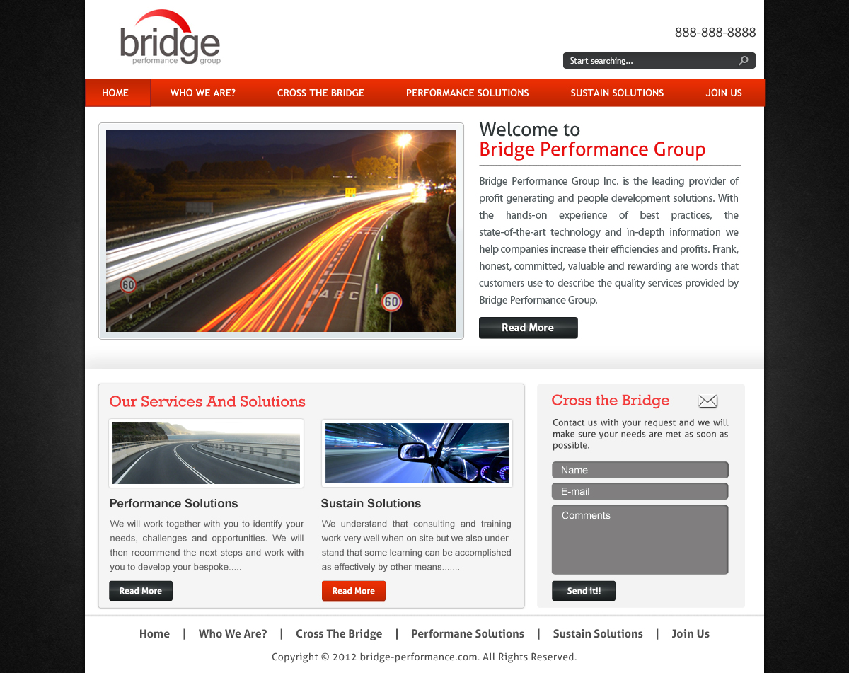 Web Design by Creative Chamber for Bridge Performance Group Inc. | Design #1286150