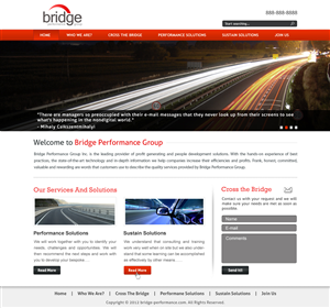 Diseño Web por Creative Chamber para Bridge Performance Group Inc. | Diseño: #1296385