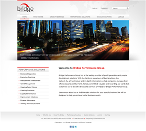 Diseño Web por Vedanta Web Solutions para Bridge Performance Group Inc. | Diseño: #1278442