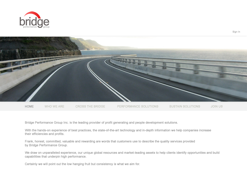 Web Design by Design Garden for Bridge Performance Group Inc. | Design #1298980