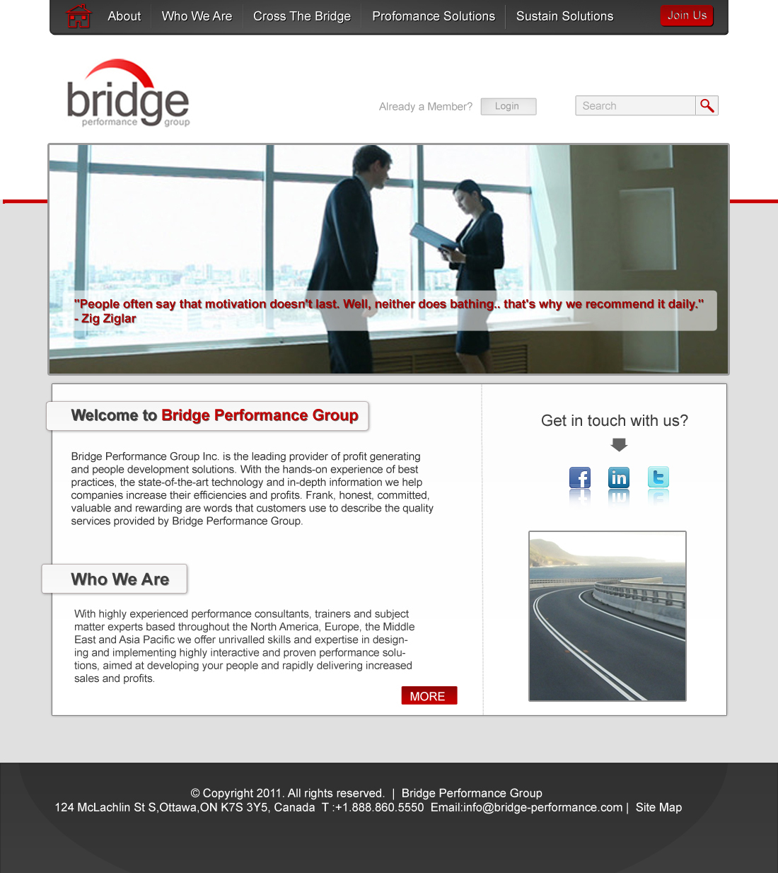 Web Design by MAS for Bridge Performance Group Inc. | Design #1289768