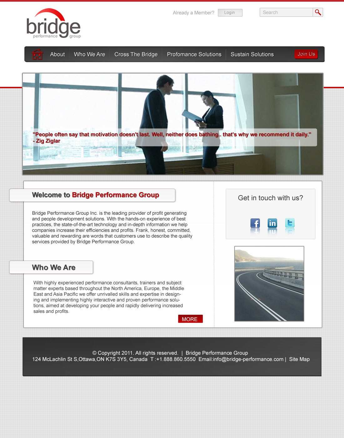 Web Design by MAS for Bridge Performance Group Inc. | Design #1289802