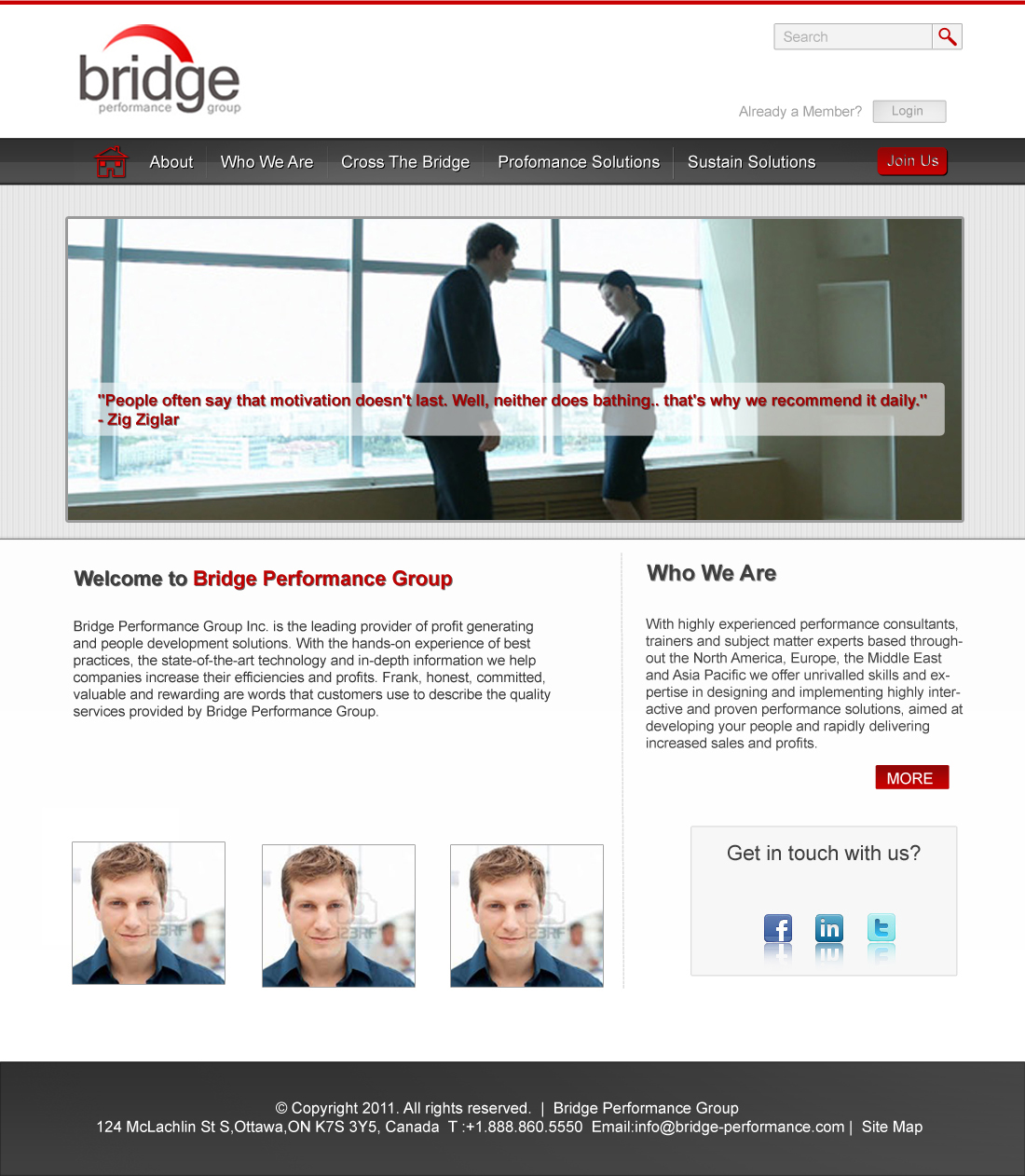 Web Design by MAS for Bridge Performance Group Inc. | Design #1289853