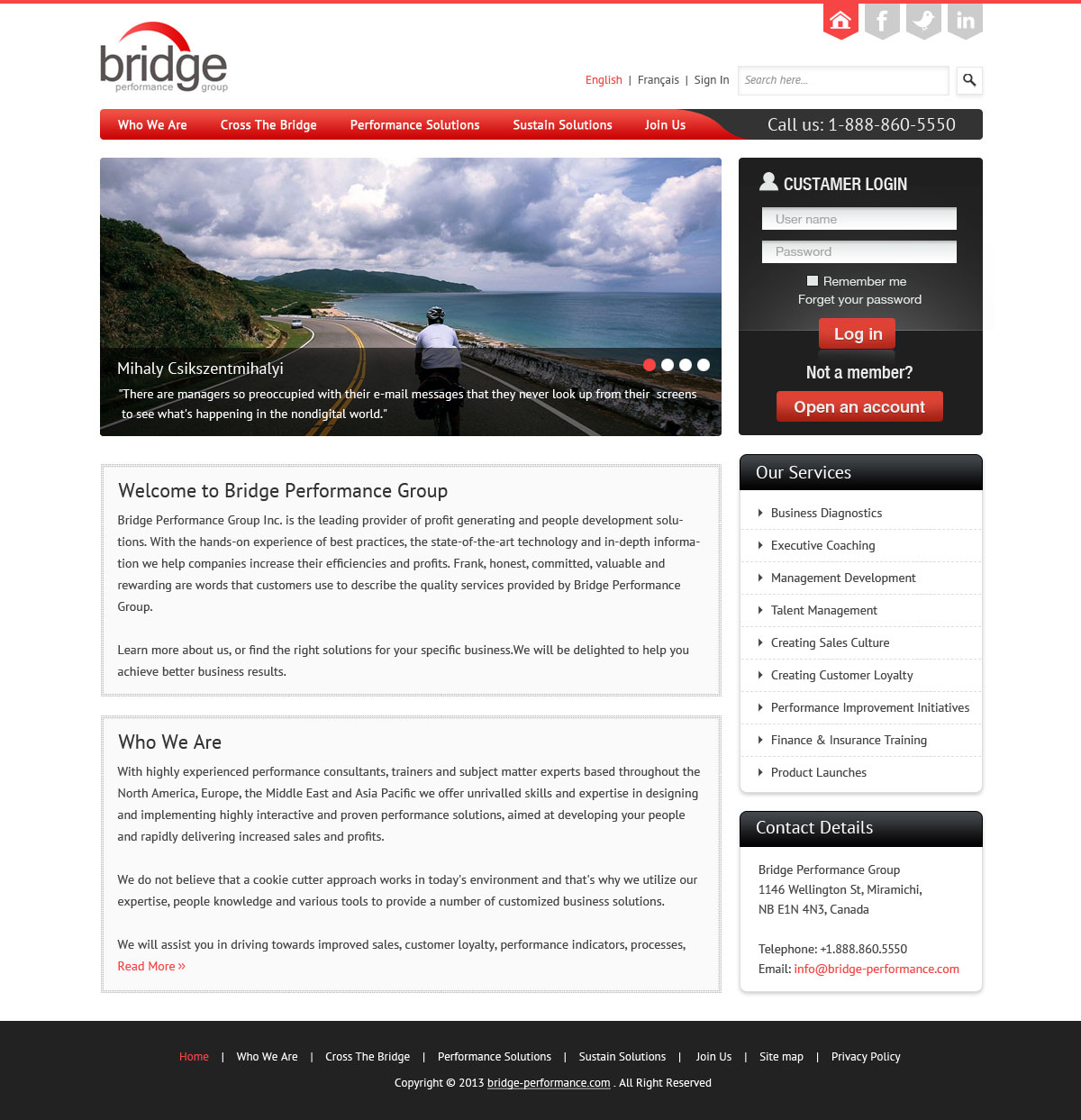 Web Design by Sanjib Ghosh for Bridge Performance Group Inc. | Design #2174556