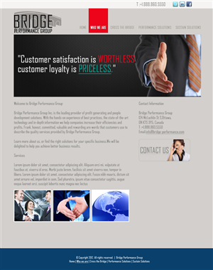 Diseño Web por scorpio31 para Bridge Performance Group Inc. | Diseño: #1276107