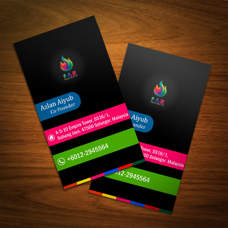 Business Card Design by Abikasirajan for F.A.R Projects SDN. BHD. | Design #4533913
