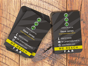 Business Card Design by Abhi1988 for F.A.R Projects SDN. BHD. | Design: #4527108
