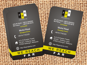 Business Card Design by Abhi1988 for F.A.R Projects SDN. BHD. | Design: #4530359