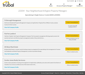 Trubal - Property Management Company Listings - PSD / uncoded only | Web Design by Advent Innovative