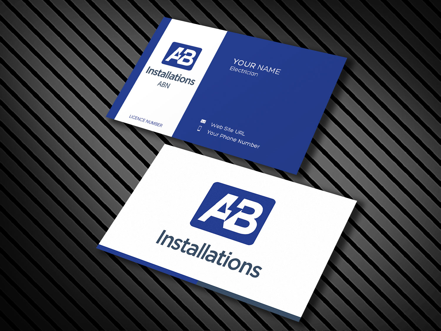 Visitenkarten-Design von Pixi Dust für AB Installations | Design #4509420