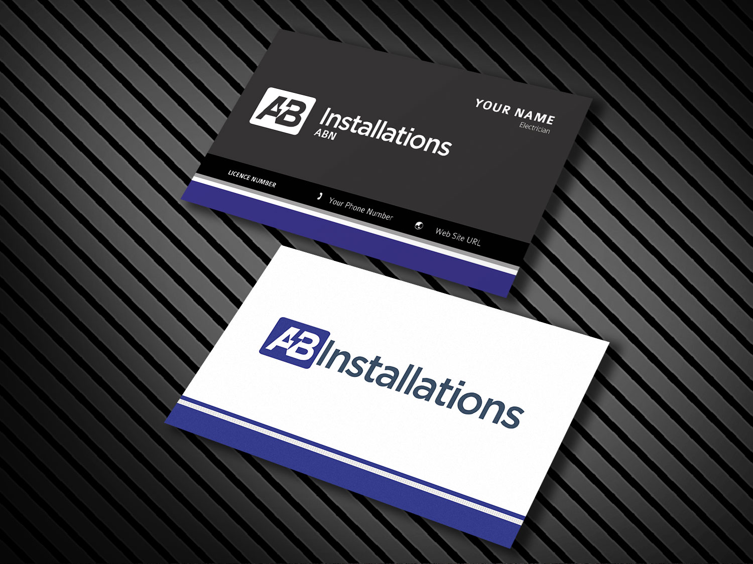 Business Card Design by Pixi Dust for AB Installations | Design #4509441