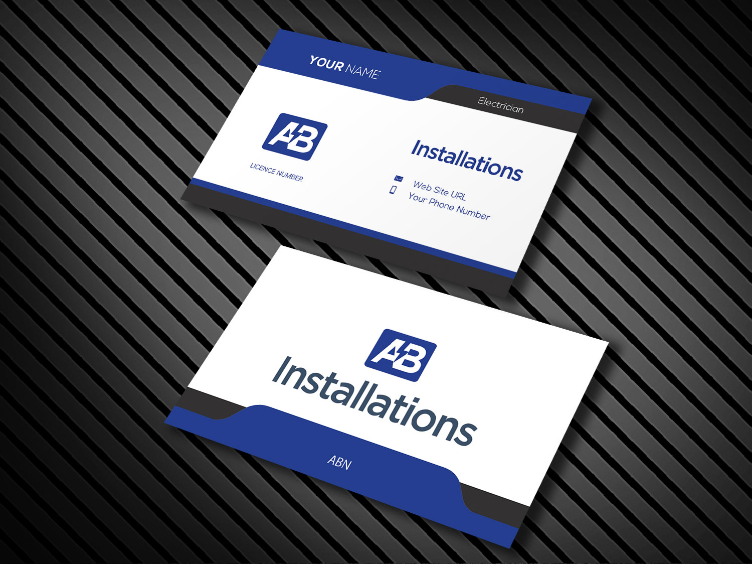 Business Card Design by Pixi Dust for AB Installations | Design #4509445