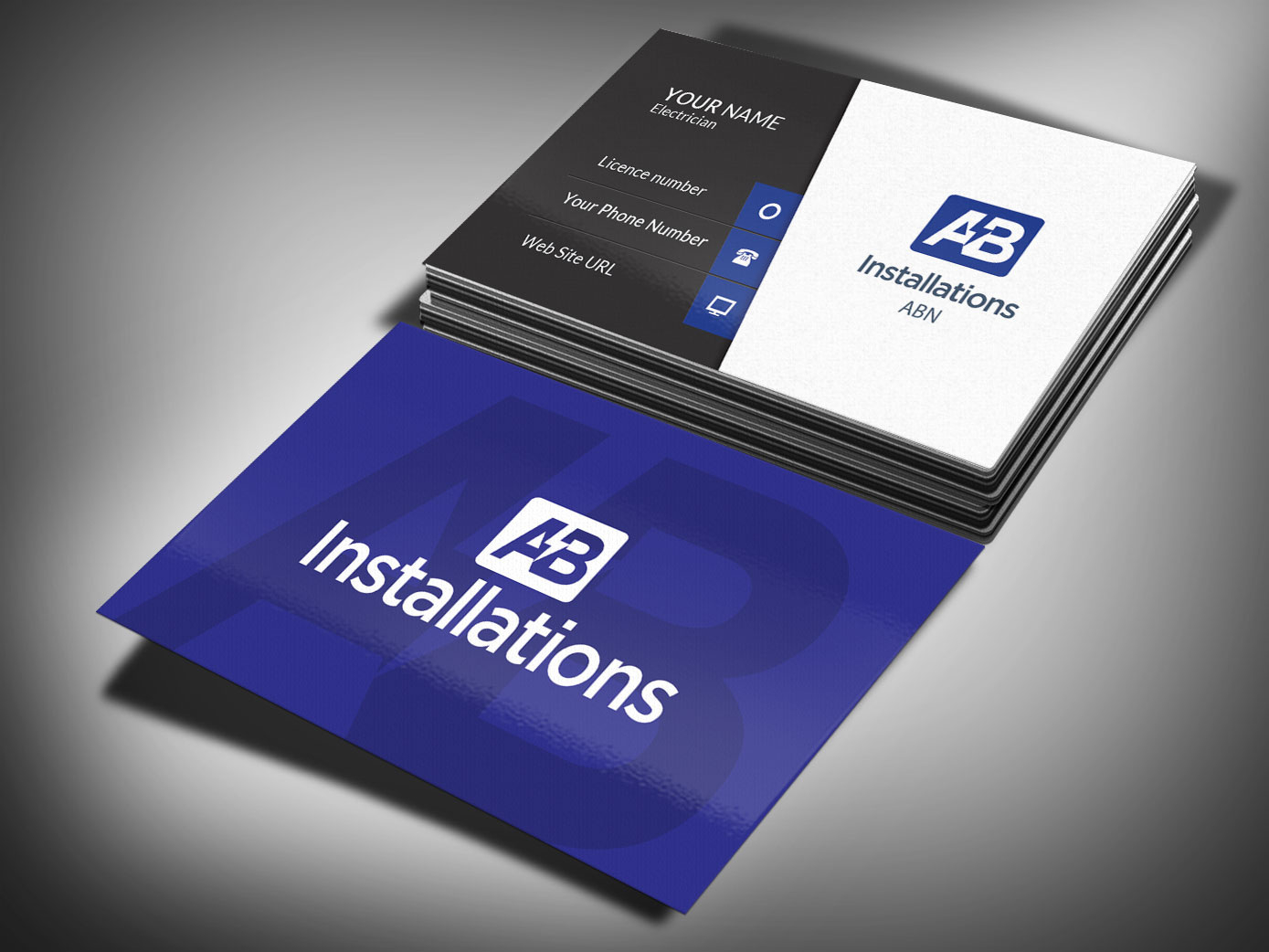 Business Card Design by Pixi Dust for AB Installations | Design #4509750