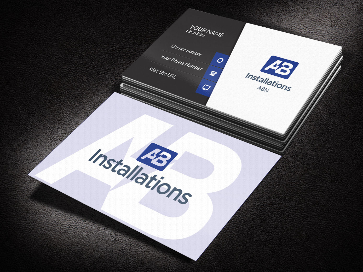 Business Card Design by Pixi Dust for AB Installations | Design #4509756