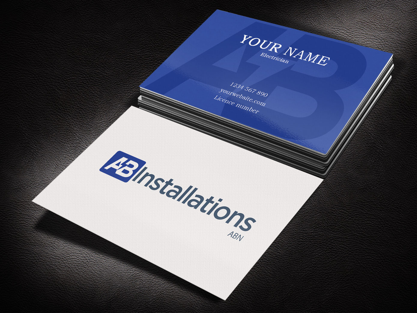 Business Card Design by Pixi Dust for AB Installations | Design #4509761