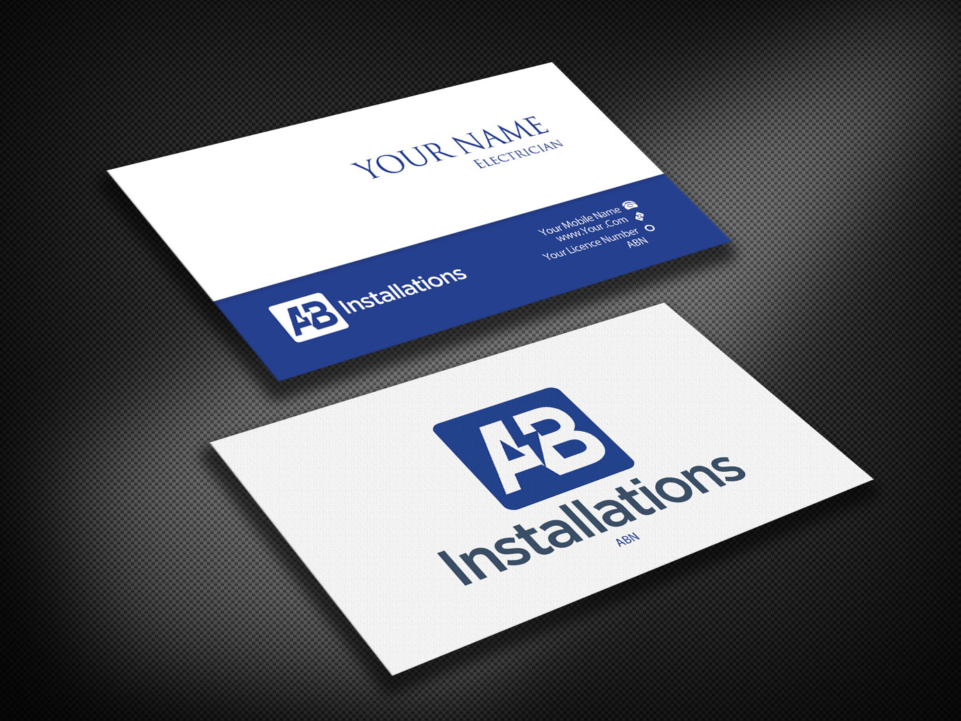 Visitenkarten-Design von Pixi Dust für AB Installations | Design #4510656