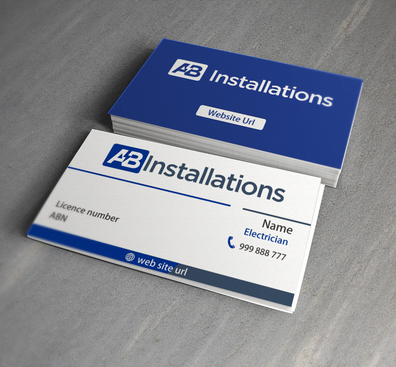 Visitenkarten-Design von Abikasirajan für AB Installations | Design #4513868