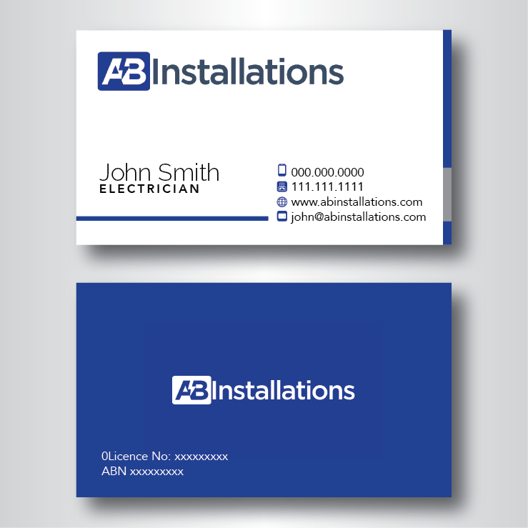 Business Card Design by dotnot for AB Installations | Design: #4511024