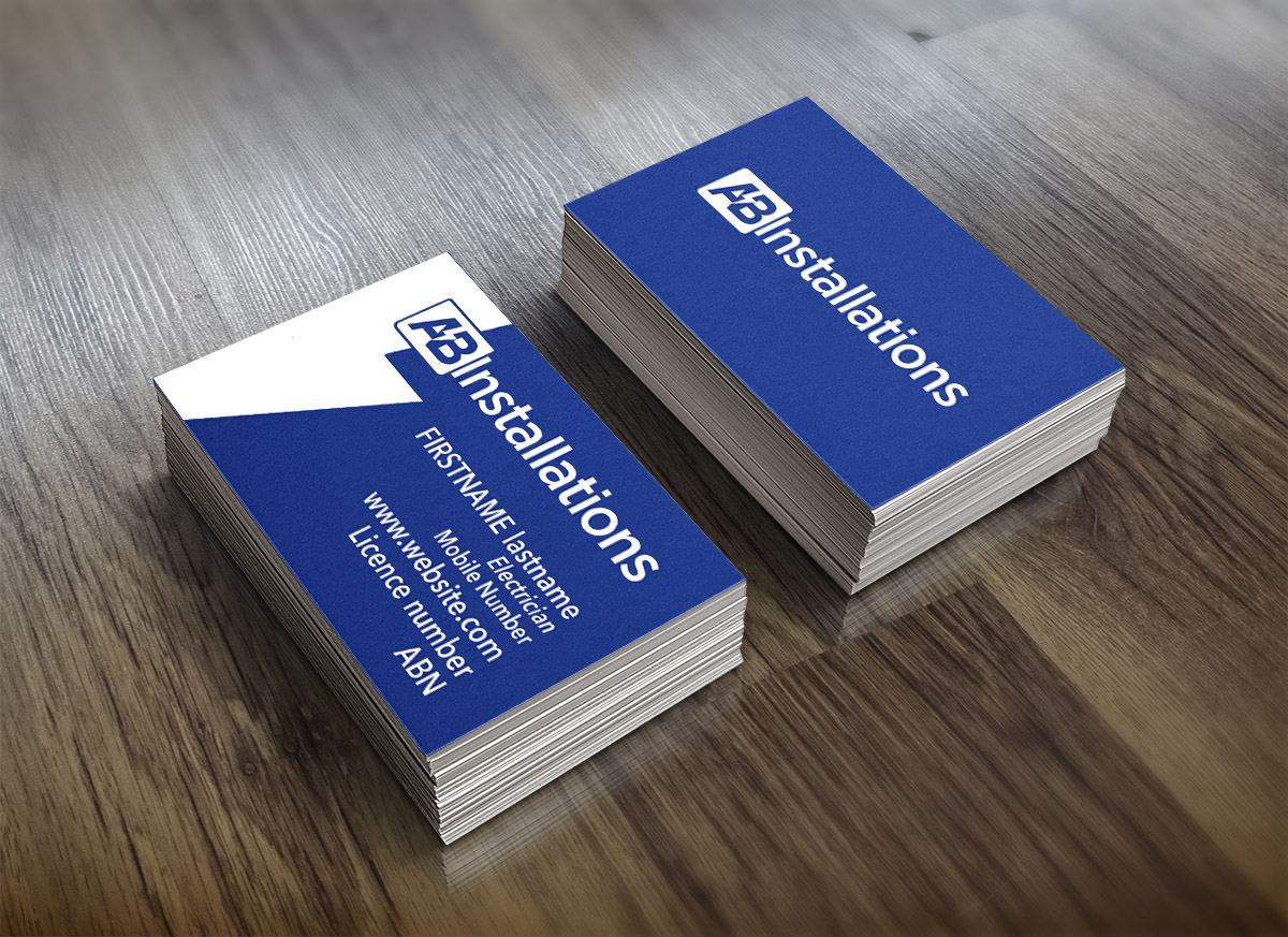 Business Card Design by maris_e for AB Installations | Design #4509536
