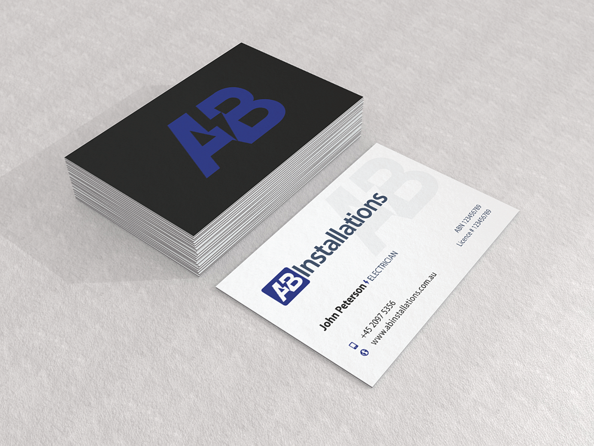 Business Card Design by HYPdesign for AB Installations | Design #4513865