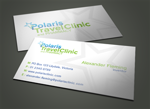 pharmacy/travel clinic business card design | Design de Carte de Visite par 96 alex