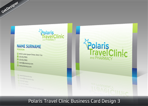 pharmacy/travel clinic business card design | Business Card Design by gekgrfx