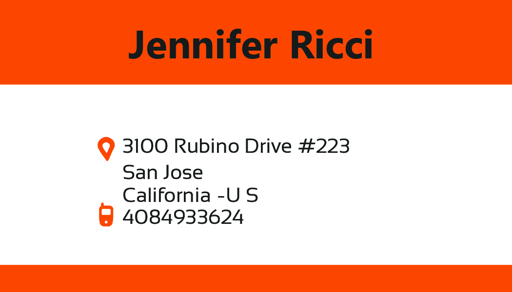 Business Card Design by Stunningd for  Jennifer  Ricci Personal Business Card | Design #4536318