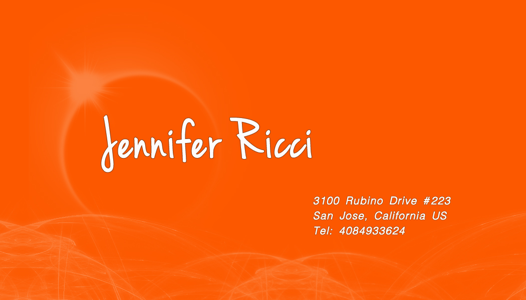Business Card Design by kirstensagweenseen for  Jennifer  Ricci Personal Business Card | Design #4510850