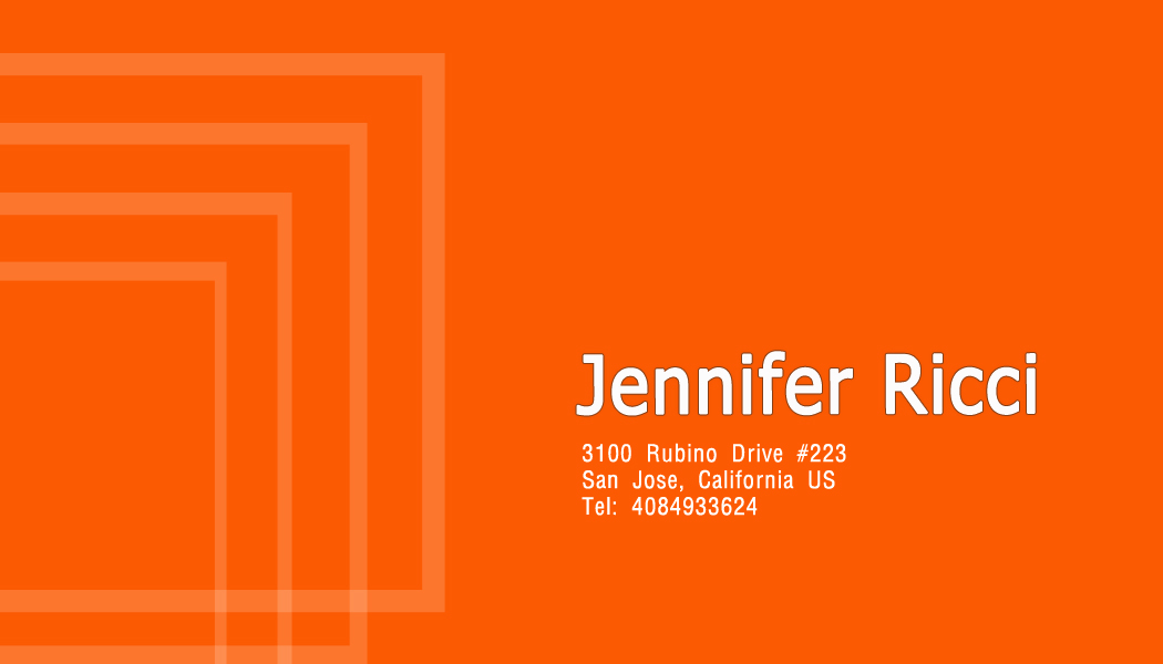 Business Card Design by kirstensagweenseen for  Jennifer  Ricci Personal Business Card | Design #4510959