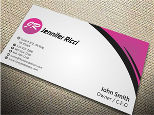 Business Card Design by szabist for  Jennifer  Ricci Personal Business Card | Design #4539728