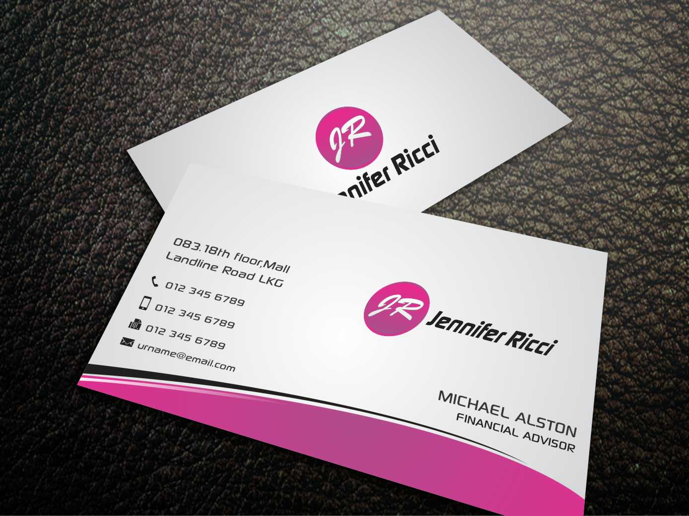 Business Card Design by szabist for  Jennifer  Ricci Personal Business Card | Design #4539736