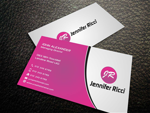 Business Card Design by szabist for  Jennifer  Ricci Personal Business Card | Design: #4539738