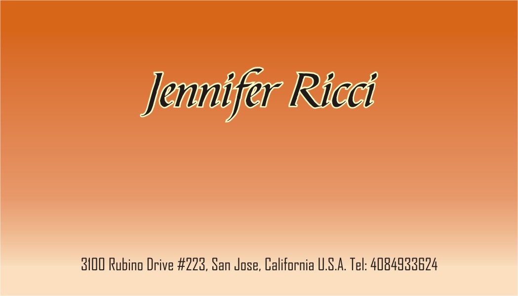 Design de Carte de Visite par Sanchez Grafix pour  Jennifer  Ricci Personal Business Card | Design #4523120