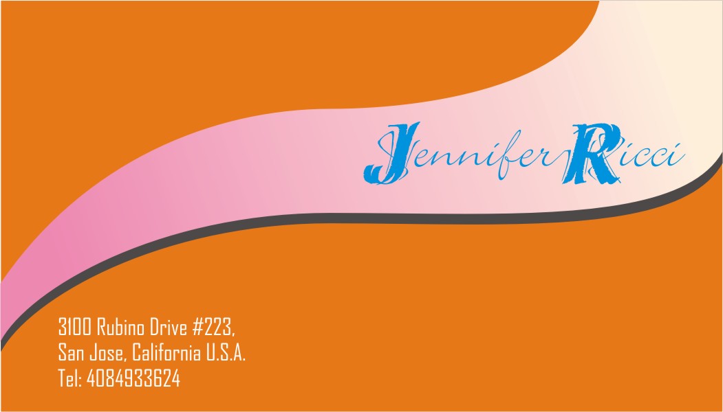 Business Card Design by Sanchez Grafix for  Jennifer  Ricci Personal Business Card | Design #4523147