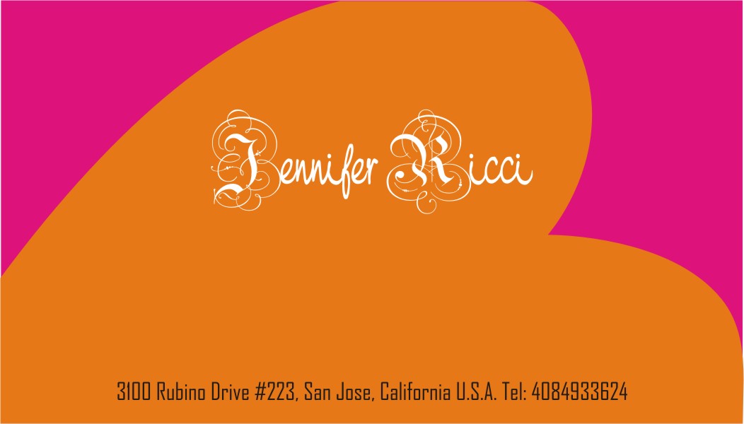 Business Card Design by Sanchez Grafix for  Jennifer  Ricci Personal Business Card | Design #4523193
