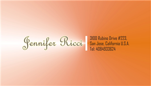 Business Card Design by Sanchez Grafix for  Jennifer  Ricci Personal Business Card | Design: #4523212
