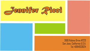 Business Card Design by Sanchez Grafix for  Jennifer  Ricci Personal Business Card | Design: #4523243