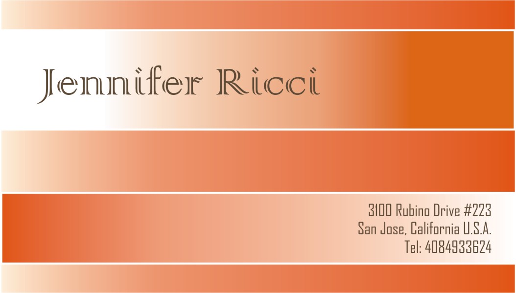 Design de Carte de Visite par Sanchez Grafix pour  Jennifer  Ricci Personal Business Card | Design #4523258