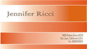 Business Card Design by Sanchez Grafix for  Jennifer  Ricci Personal Business Card | Design: #4523258
