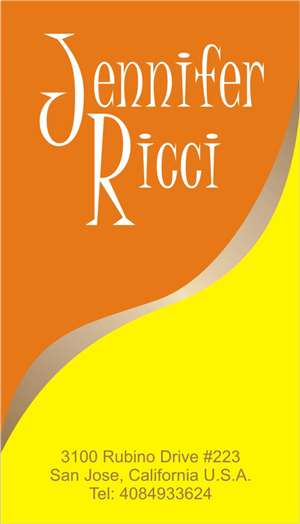 Business Card Design by Sanchez Grafix for  Jennifer  Ricci Personal Business Card | Design: #4523279