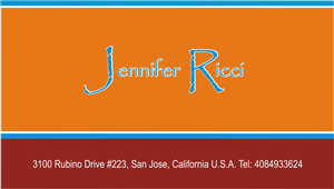 Business Card Design by Sanchez Grafix for  Jennifer  Ricci Personal Business Card | Design: #4523306