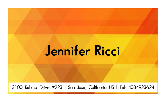 Business Card Design by Andres Bolivar for  Jennifer  Ricci Personal Business Card | Design #4515632