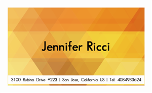 Business Card Design by Andres Bolivar for  Jennifer  Ricci Personal Business Card | Design: #4515632