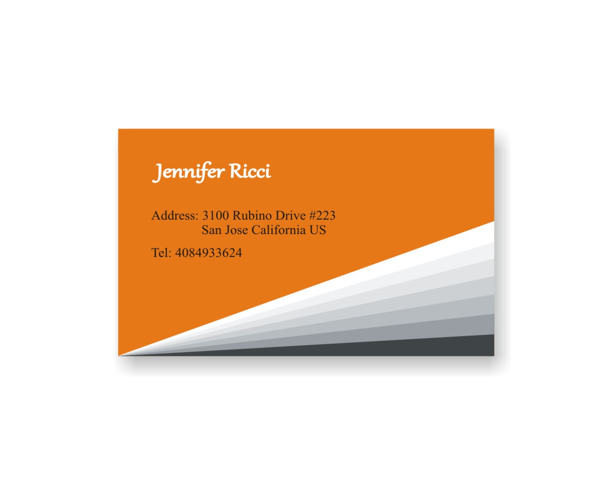 Business Card Design by Axaviy Design for  Jennifer  Ricci Personal Business Card | Design #4521257